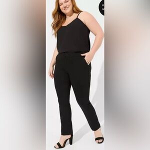 Torrid Trouser Straight Deluxe Stretch Mid-Rise Pant